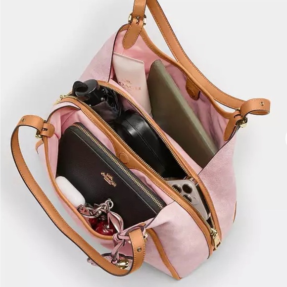 NWT 2026 Coach Powder Pink Erin Shoulder Bag w/Charms CEL13 SAMEDAY SHIP - Picture 3 of 3